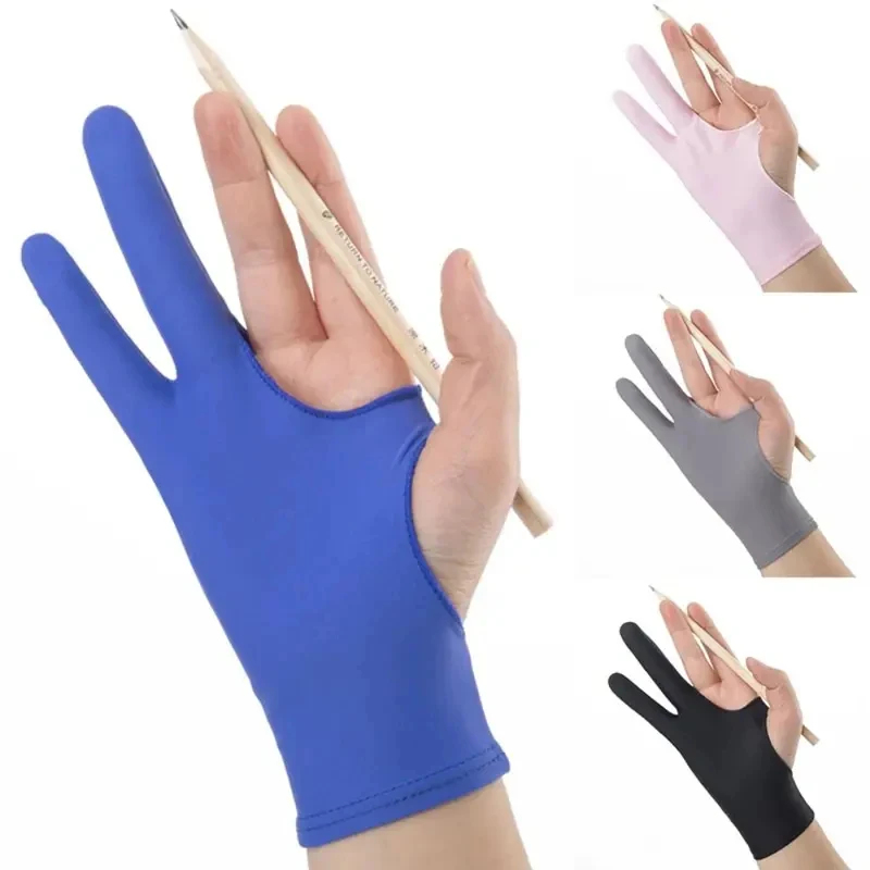 Drawing Glove Artist - Stylet noir, bleu, gris, anti-salissure, anti-rayures,