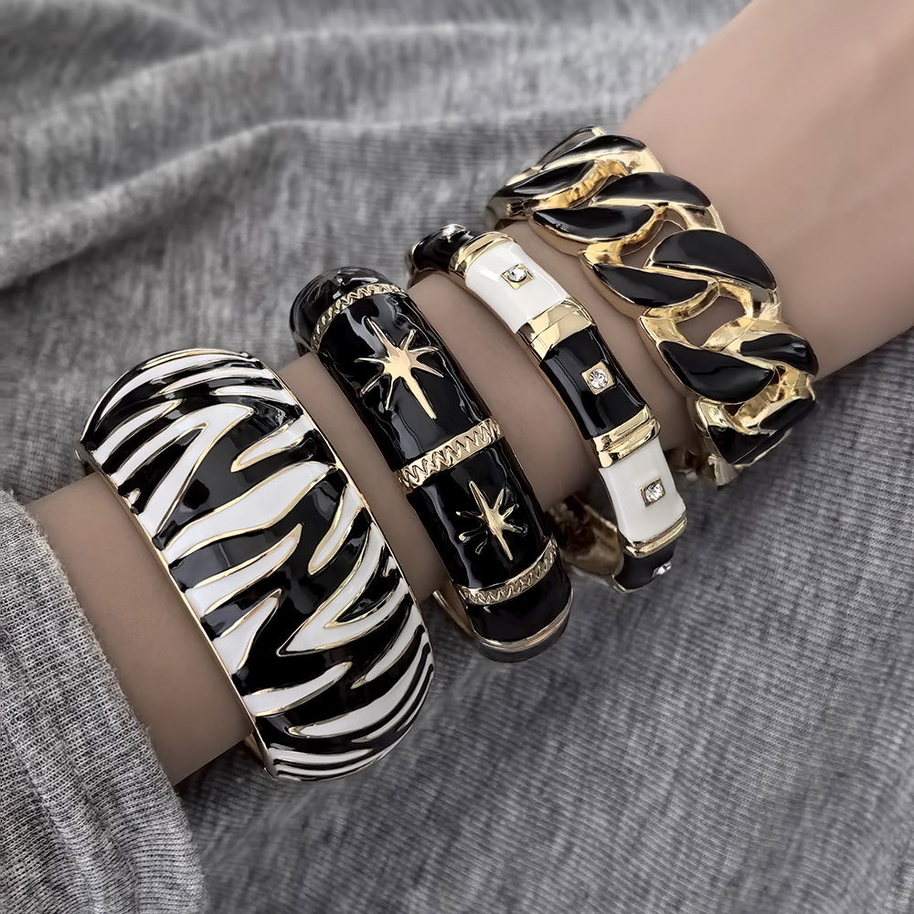Zebra Tablet Accessories - Bracelets larges ronds en métal émaillé
