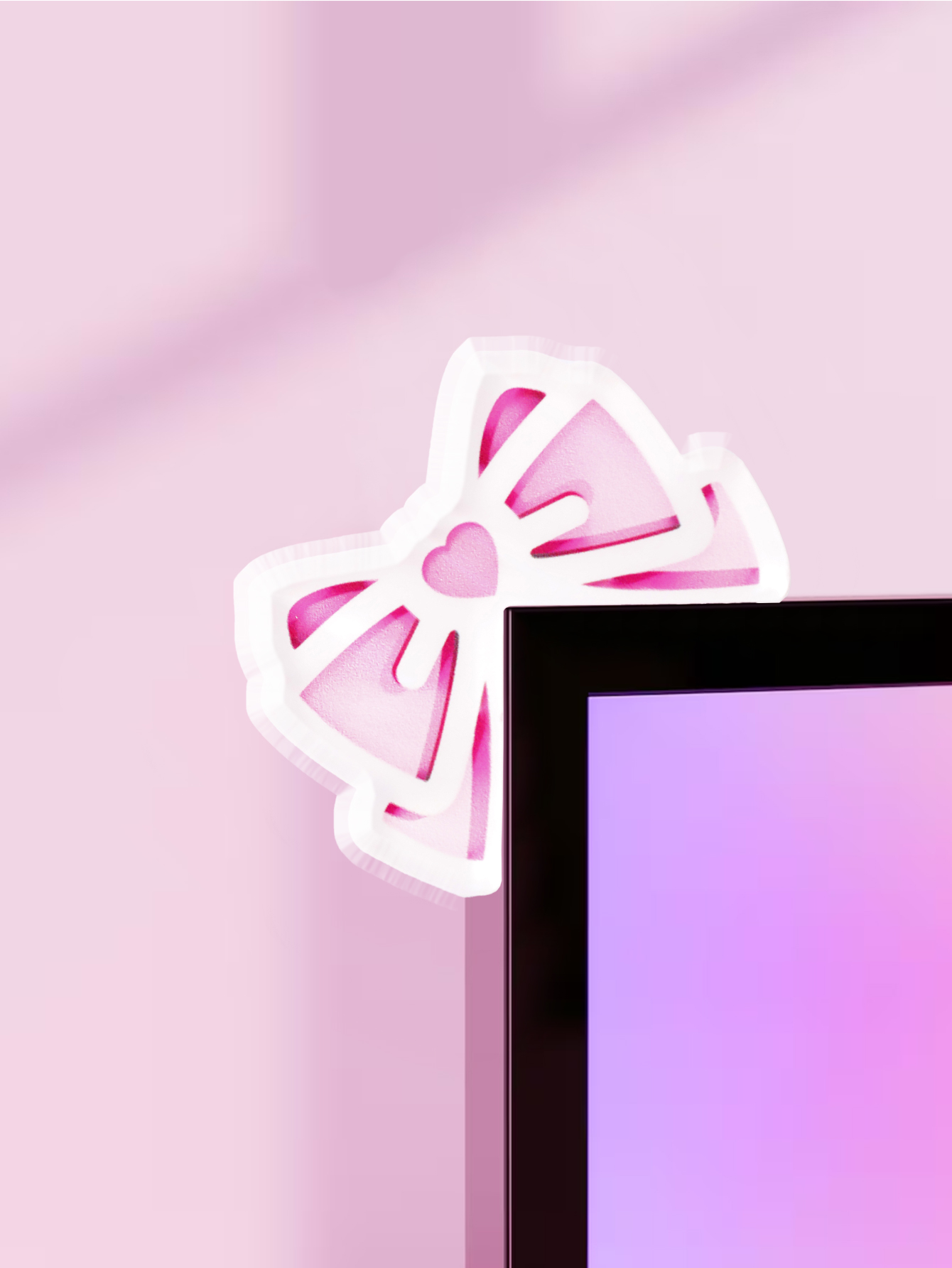 Tablet Lap Desk - Décoration de moniteur avec nœud kawaii,