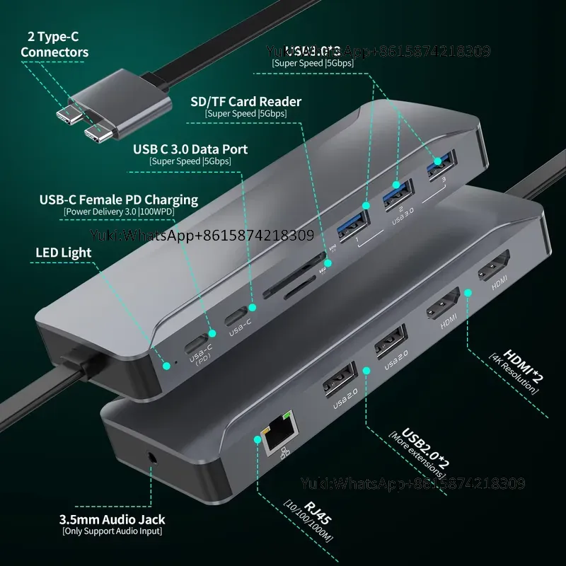 Station d'accueil USB-C 5 port - Usb Hub Type C avis et prix