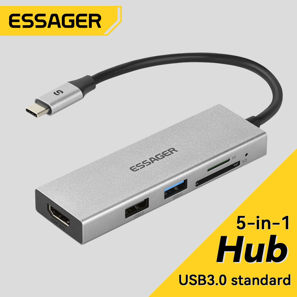 Essager 5 en 1 USB C HUB HDMI- - Usb Hub Type C avis et prix