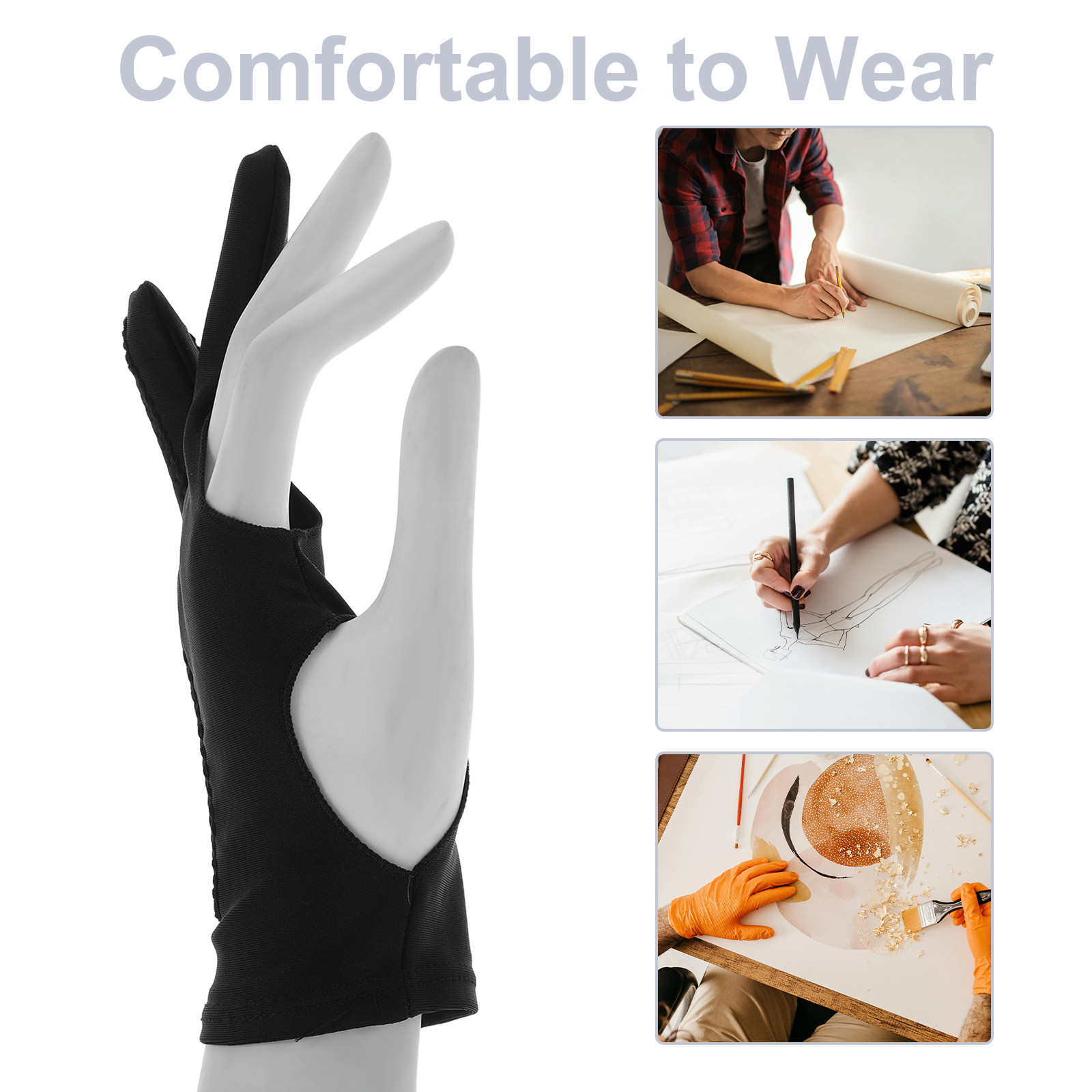 4 gants de dessin à deux doigt - Drawing Glove Artist avis et prix